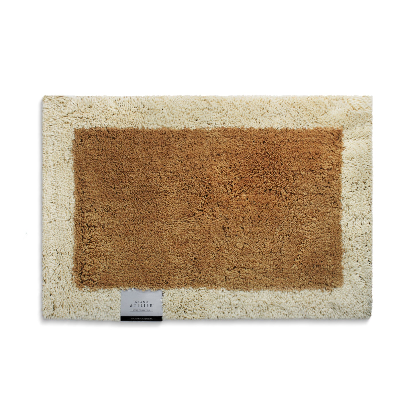 Home Collection, Barett Border Plush Bath Rug