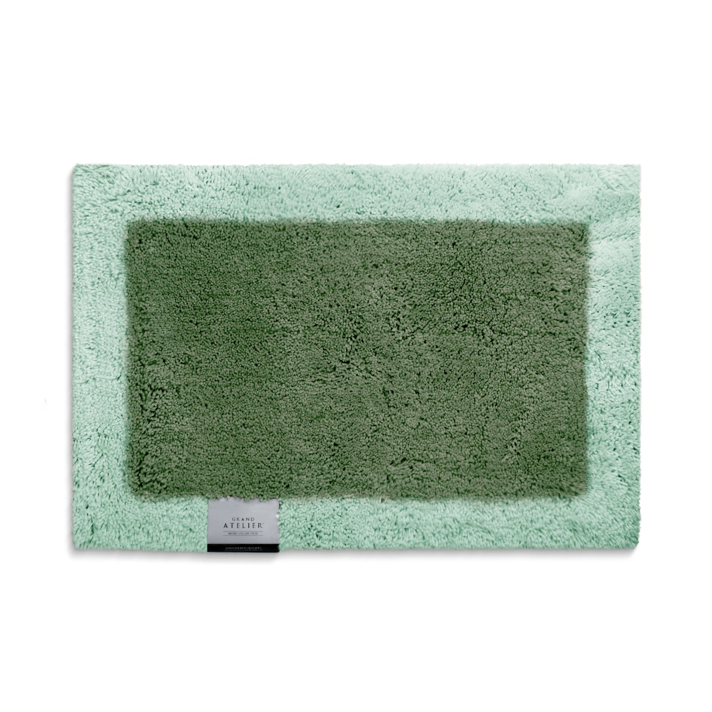 Home Collection, Barett Border Plush Bath Rug