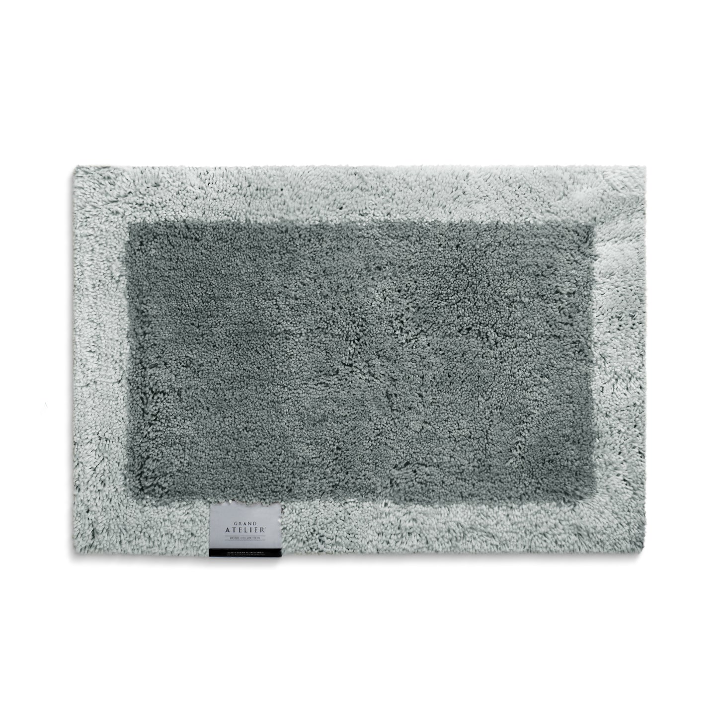 Home Collection, Barett Border Plush Bath Rug
