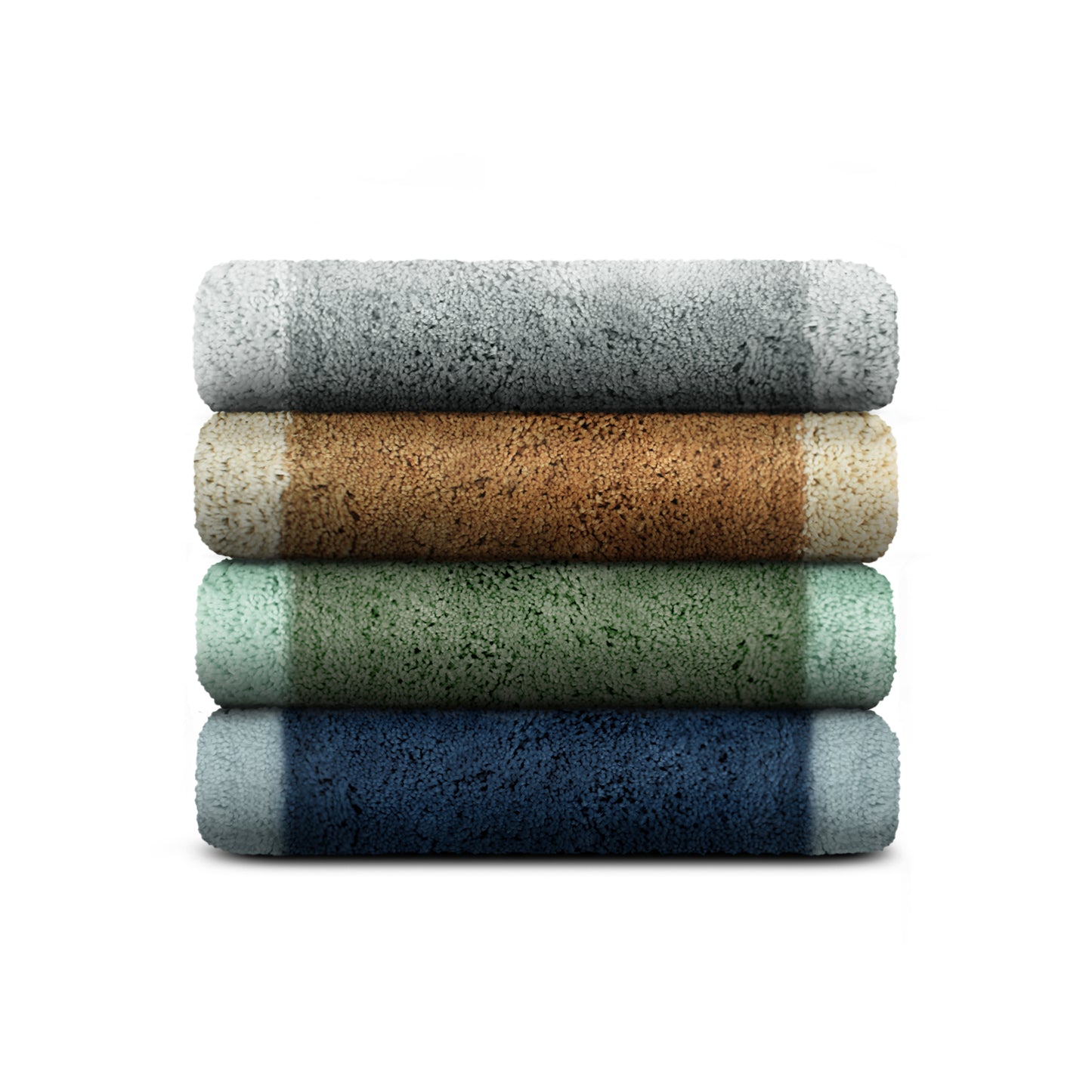 Home Collection, Barett Border Plush Bath Rug